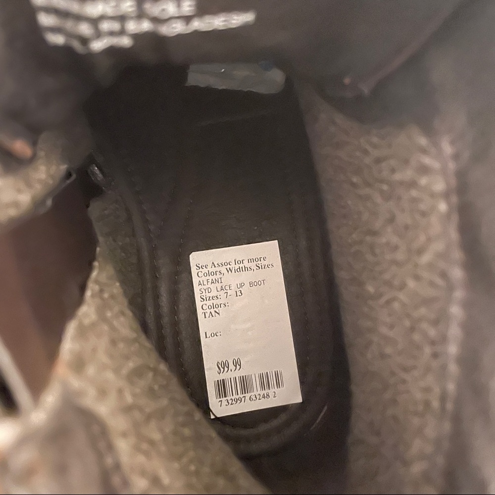 Alfani Syd Brown Leather Casual Boots - Picture 7 of 8